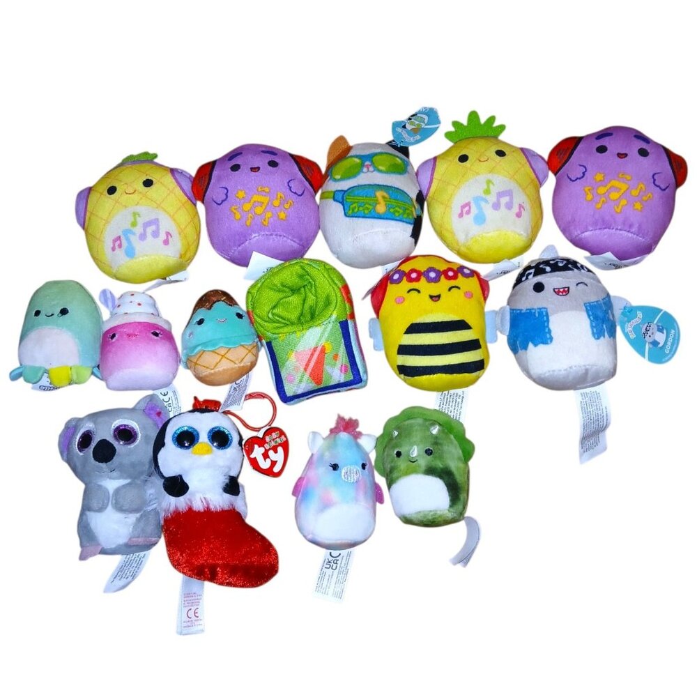 Squishmallows Lot Mini Plush Squishville Baby Beanies Ty Assorted Stuffed Animal
